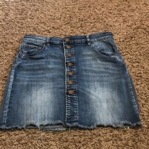 Denim mini skirt